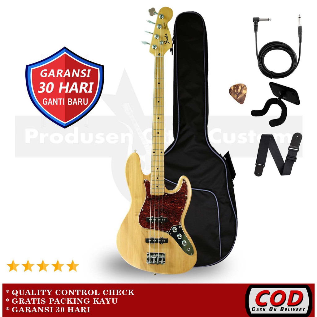 Bass Elektrik Fender Jazz Bass Custom Paket Lengkap