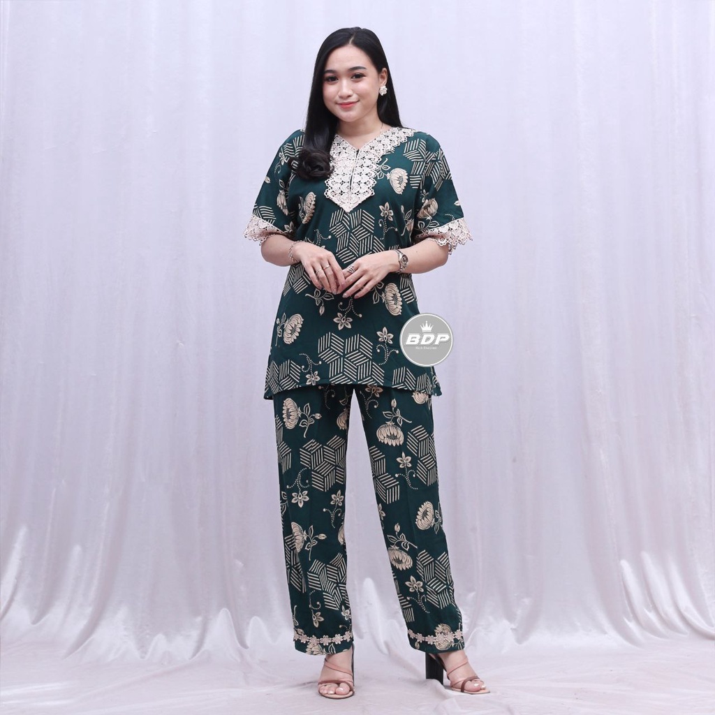 TERBARU | SETELAN BAJU TIDUR PIYAMA ARAB RENDA | ONE SET BUSUI | PIYAMA ARAB RENDA-ST kubus hijaubotol