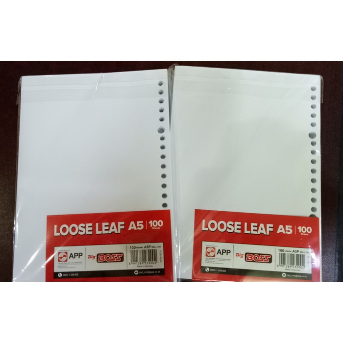 

Jual Loose Leaf A5 Polos /Plain/Kertas Binder 20 Lubang Murah