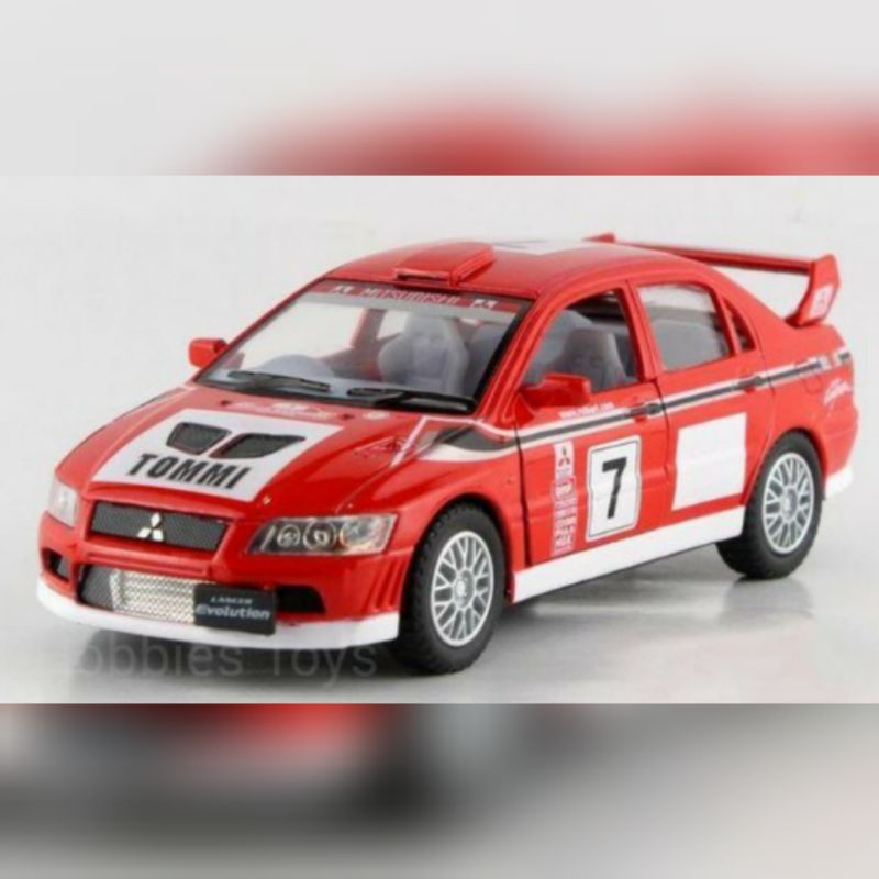 Mainan Diecast Mobil Street fighter Mitsubishi Lancer Evolution VII