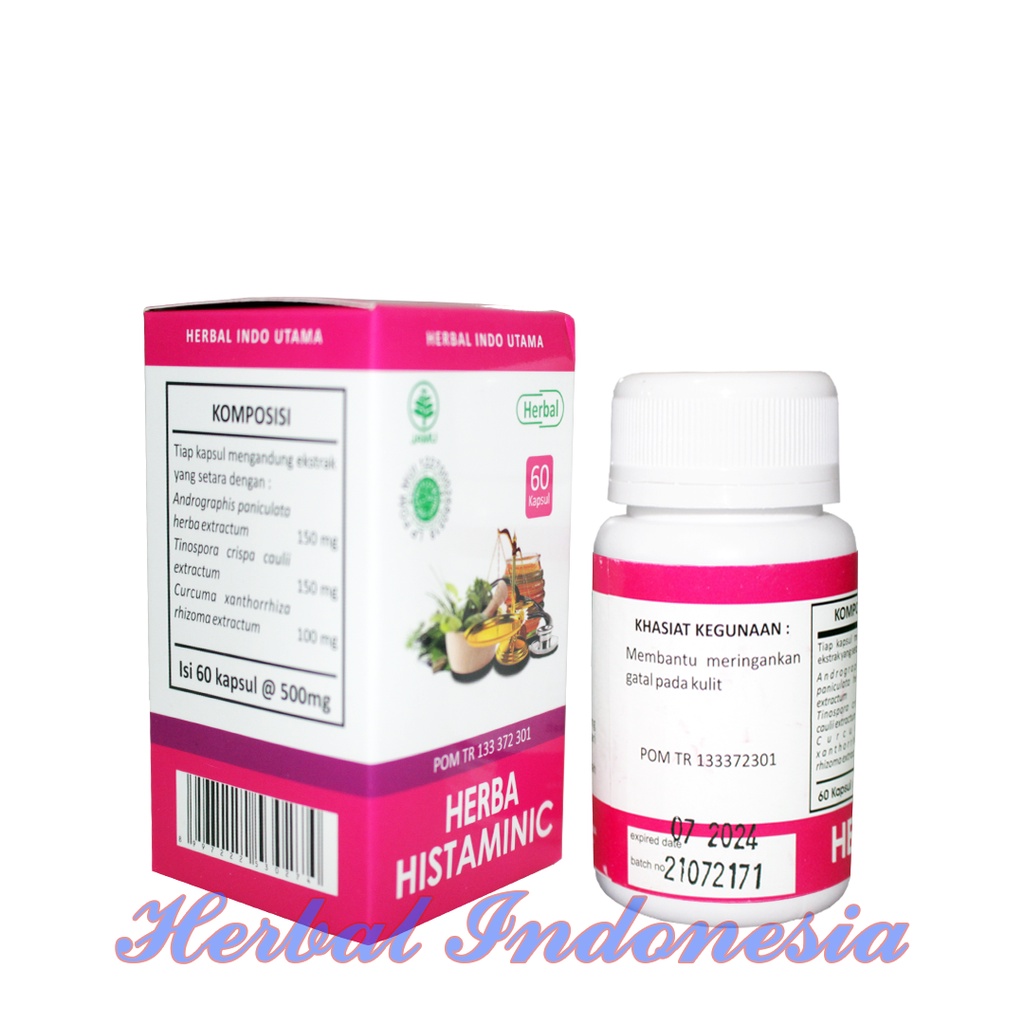 Kapsul Histaminic Herba HIU Isi 60 - Obat Herbal Gatal-Gatal