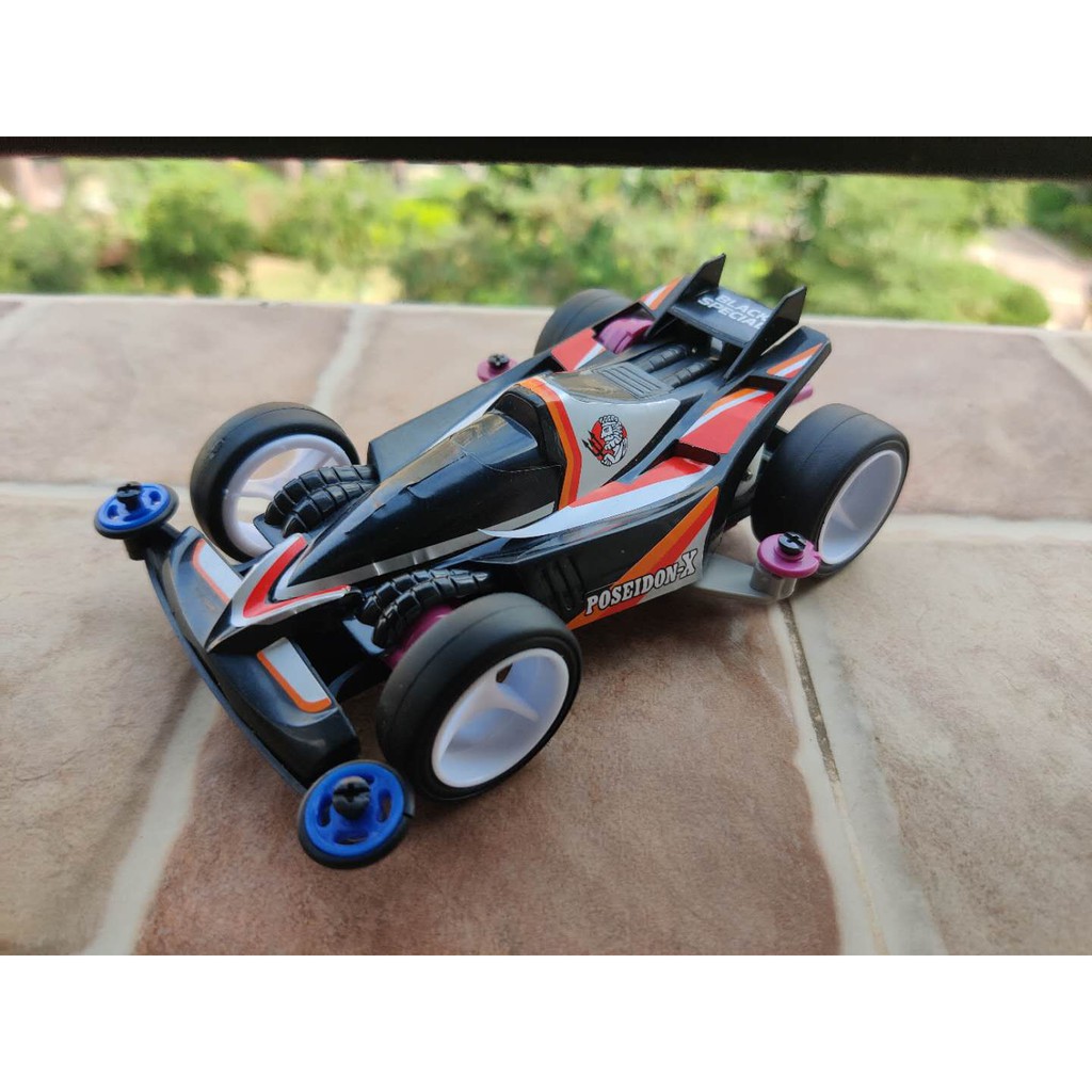 Tamiya Mini 4wd Merk Ruize Poseidon X Black Special Super 1 Chassis