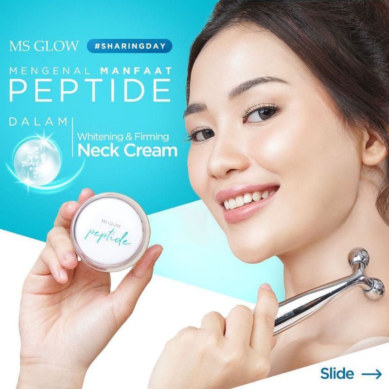 MS GLOW NECK CREAM FREE ROLLER / MS GLOW KRIM LEHER MEMUTIHKAN DAN BEBAS KERIPUT