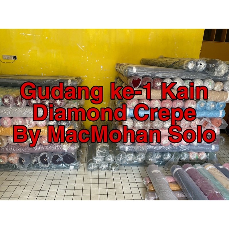 Kain Diamond Italiano Crepe Original Premium Quality Import Termurah Pashmina Hijab Fashion Grosir Shopee Indonesia