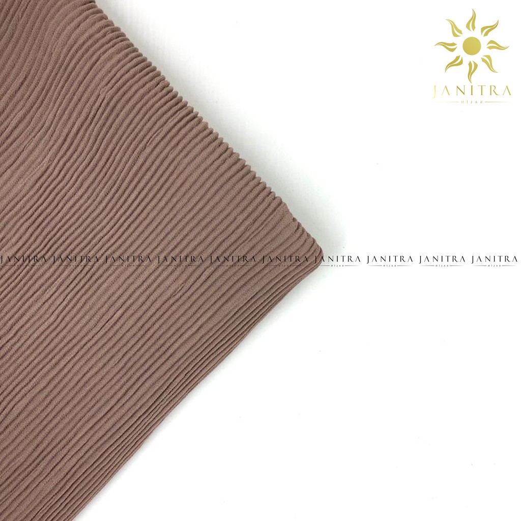 Jilbab Bergo Plisket Ceruty Babydoll | Kerudung Plisket | Bergo Maryam Plisket | Jilbab Instan-dark choco