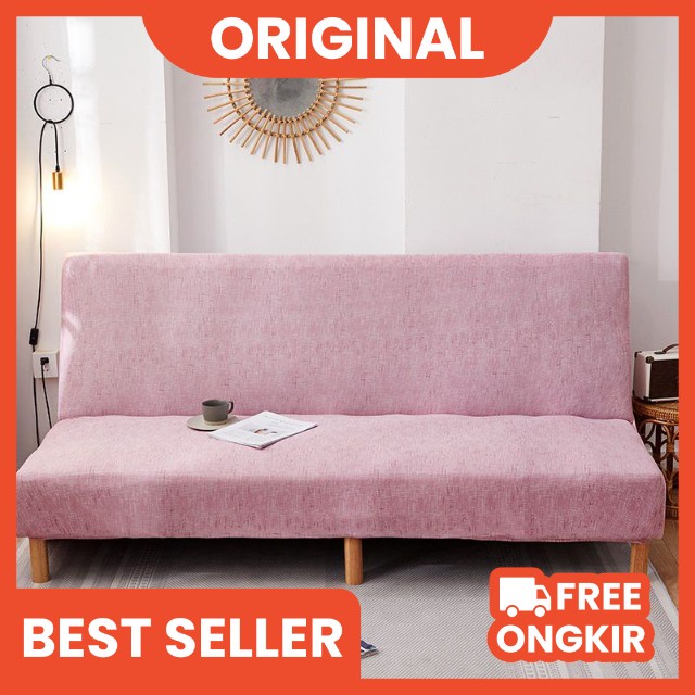 Sarung Sofa Bed Polos Elastis Tanpa Tangan High Quality Murah Berkualitas