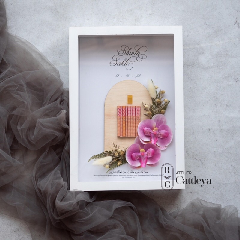 Mahar anggrek / mahar rustik / mahar rustic / mahar simple / mahar bunga / bingkai mahar / frame mah