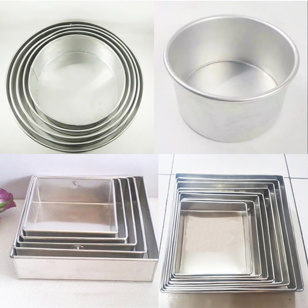 Loyang Bolu Kotak / Bulat | Loyang Persegi Panjang Loyang Cake Loyang Bolu Gulung Loyang Aluminium