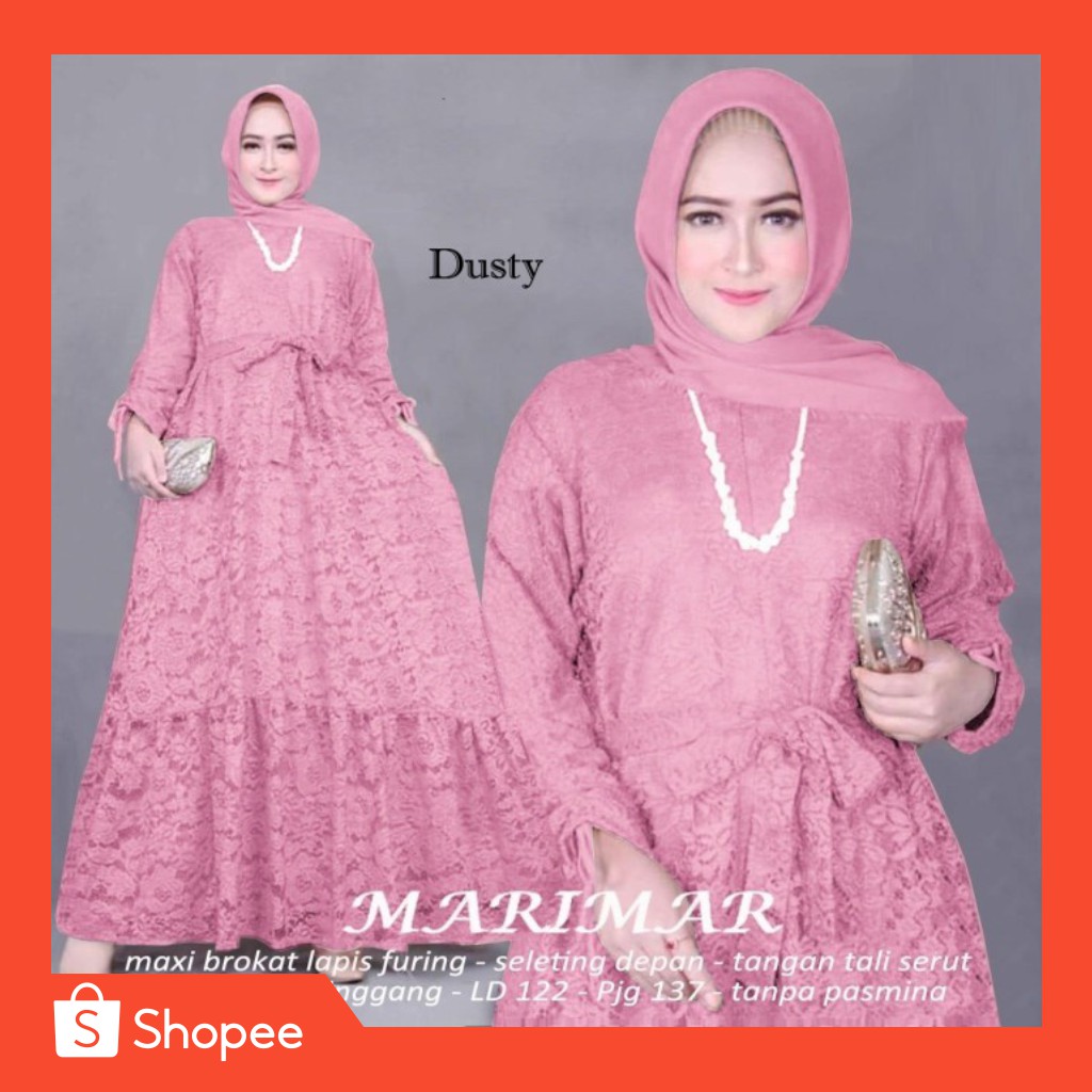 GAMIS DRESS MARIMAR JUMBO DUSTY REMAJA FASHION MUSLIM