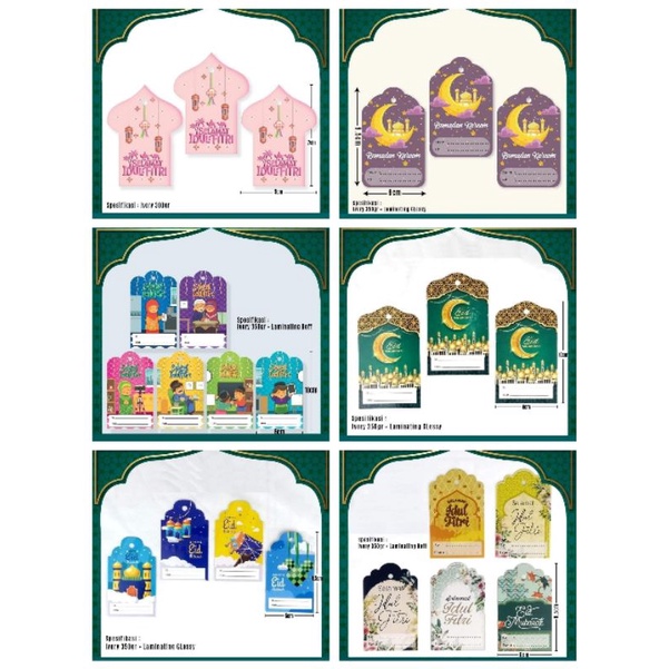 

(50pc) Hang Tag Lebaran Idul Fitri Label Kado Parcel Hampers Lebaran Kartu Ucapan Nama