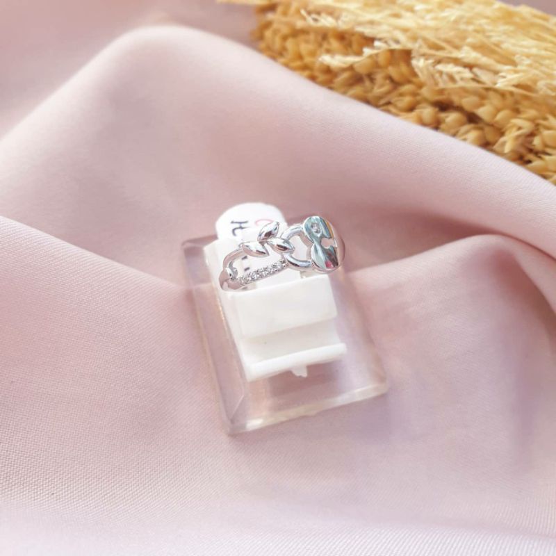 [NEW] Cincin love variasi pmt emas putih asli kadar 375 8K