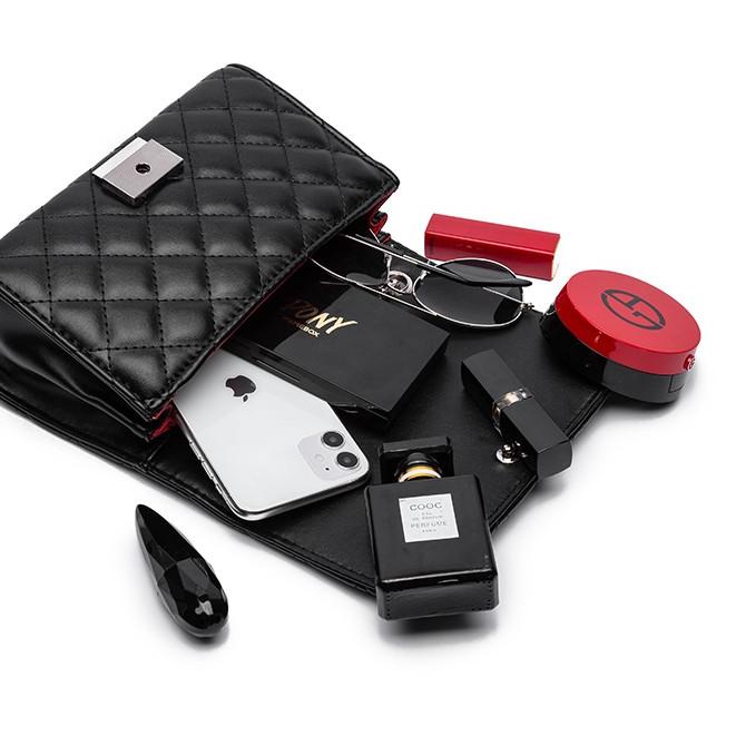 Sangat Nyaman.. [HONYAN] Tas Import Wanita Selempang Sling bag Tali Rantai Quilted  Korea Mini - Han