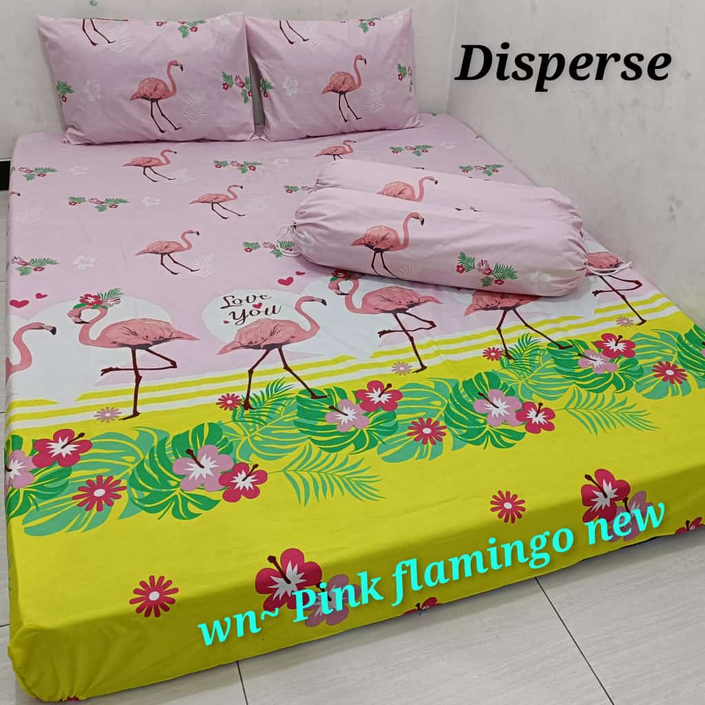 Waty grosir 6 motif FLAMINGO Sprei premium berkualitas sprei homemade