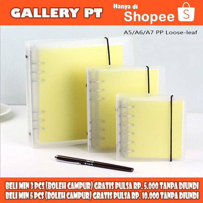 

Buku Catatan Binder Transparan A6