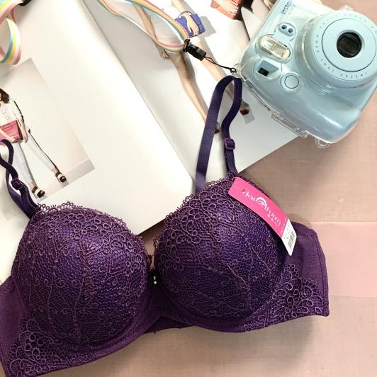 ☺ Bra push up, Bh kawat, bh busa tebal, Bh brukat, import bra 911 - Hitam, 32 ➱