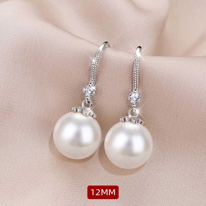 XiaoboACC Anting Kait Gantung Hias Zirconmutiara Gaya Koreasimple Untuk Wanita