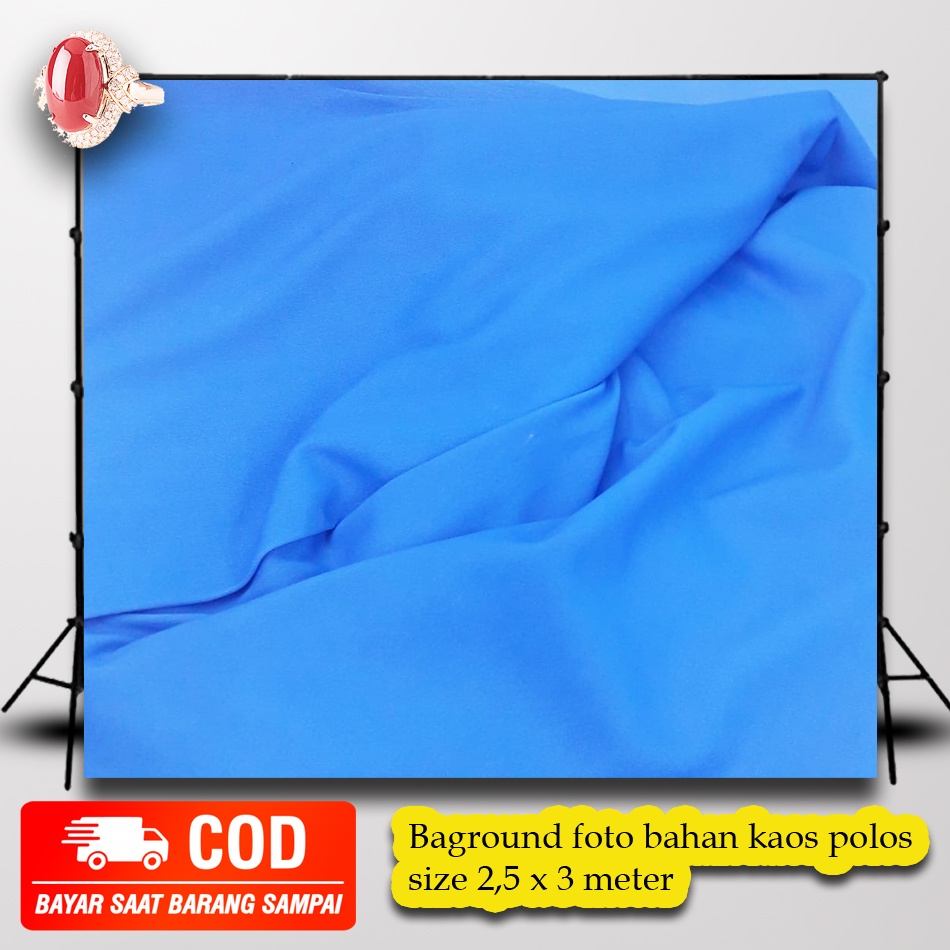 Jual Background Foto Layar Foto Kain Size 2 5x3 Meter Polos Biru