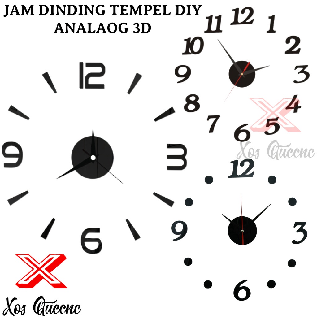 [XOQ] Jam Dinding Diy / Jam Dinding Tempel Ukuran Besar / Jam Dinding Modern Mewah Minimalis