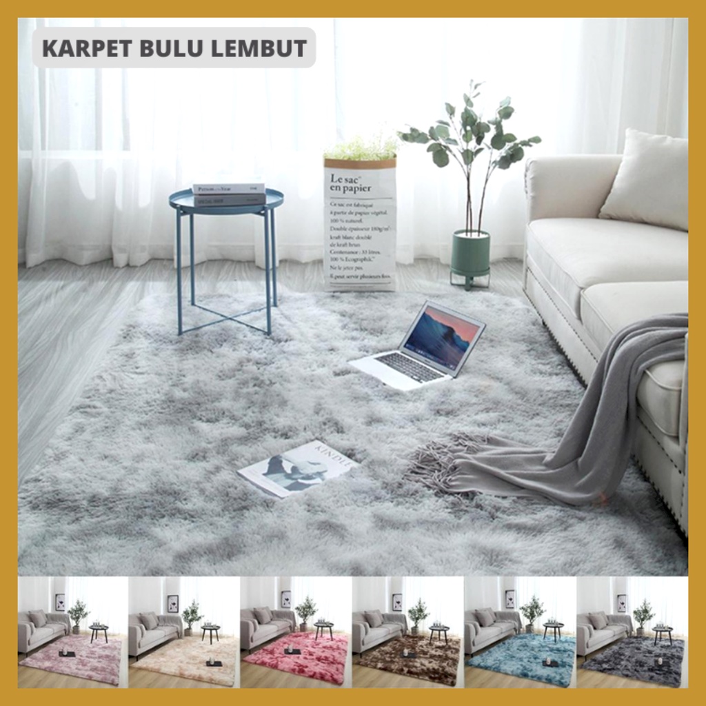 Karpet Bulu Rasfur Karpet Bulu Lembut Dan Nyaman Uk 90X150CM &amp; 120X180CM Karpet Bulu Lantai Anti Slip Karpet Murah