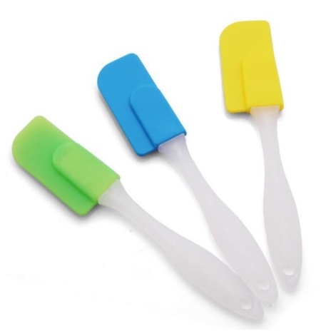 Spatula Silicone Alat Aduk Adonan Kue Anti Lengket Food Grade Elastis Tahan Panas Oles Cake Silikon