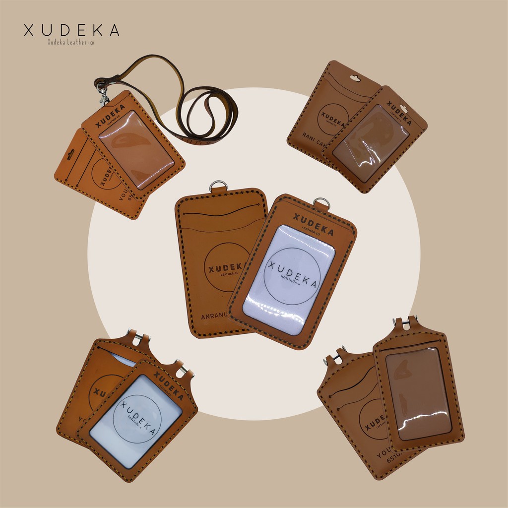 

Name Tag Kulit - Id Card holder Kulit - Gantungan idcard Costum Nama Kulit Asli