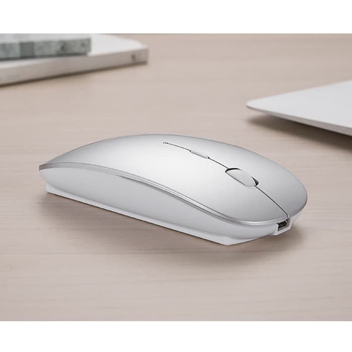Mouse Wireless Bluetooth Silent Super Slim Tanpa Dongle