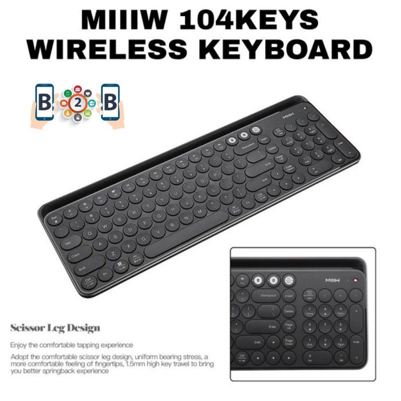 MIIIW 104 Keys Keyboard Dual Mode Wireless