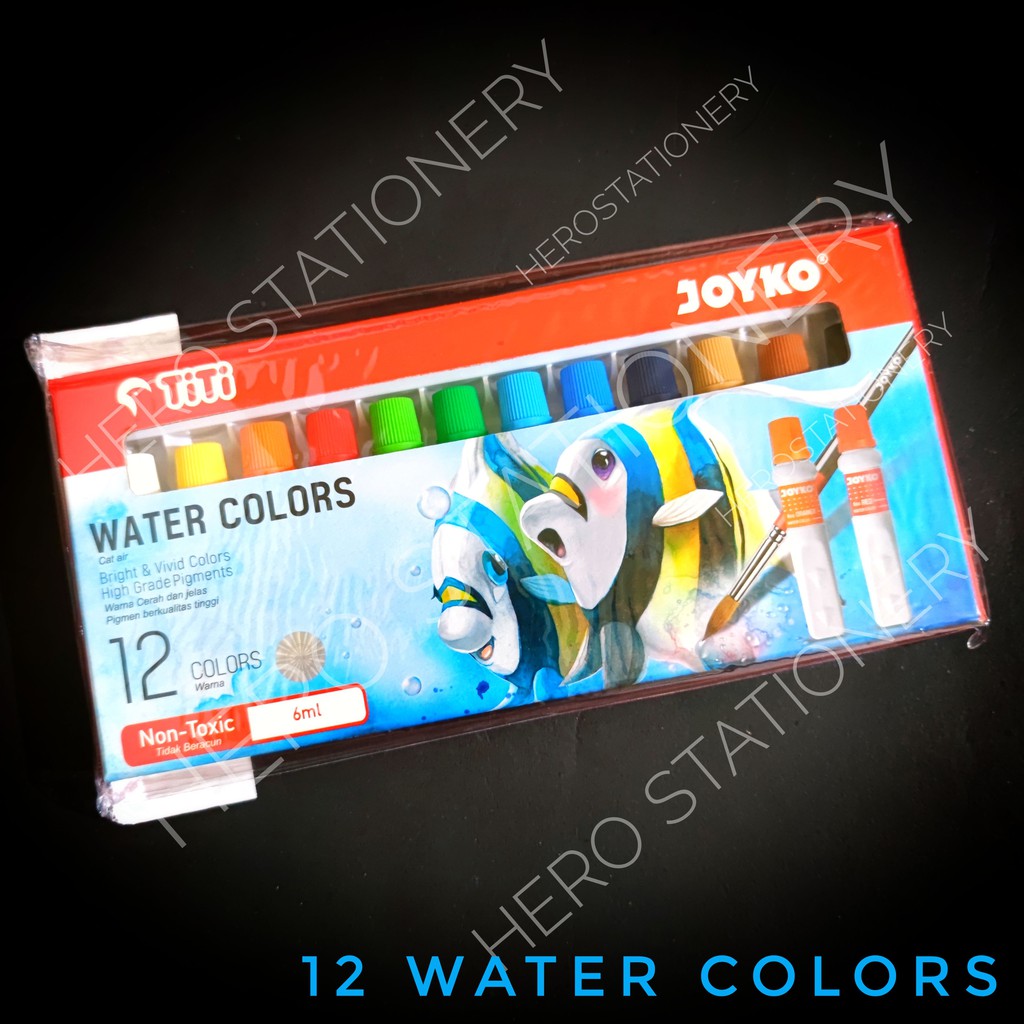 

Cat air water colors titi 12 warna WC-6ML-12