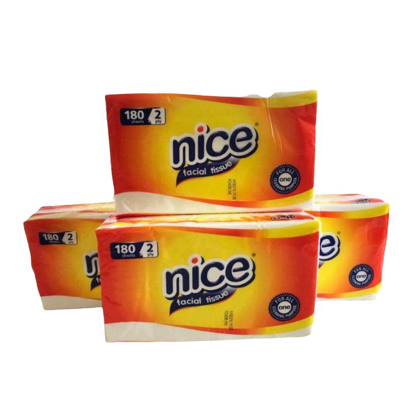 TISSUE NICE 180 LEMBAR / TISU WAJAH / TISU NICE 1 PACK ISI 4 PCS FBL