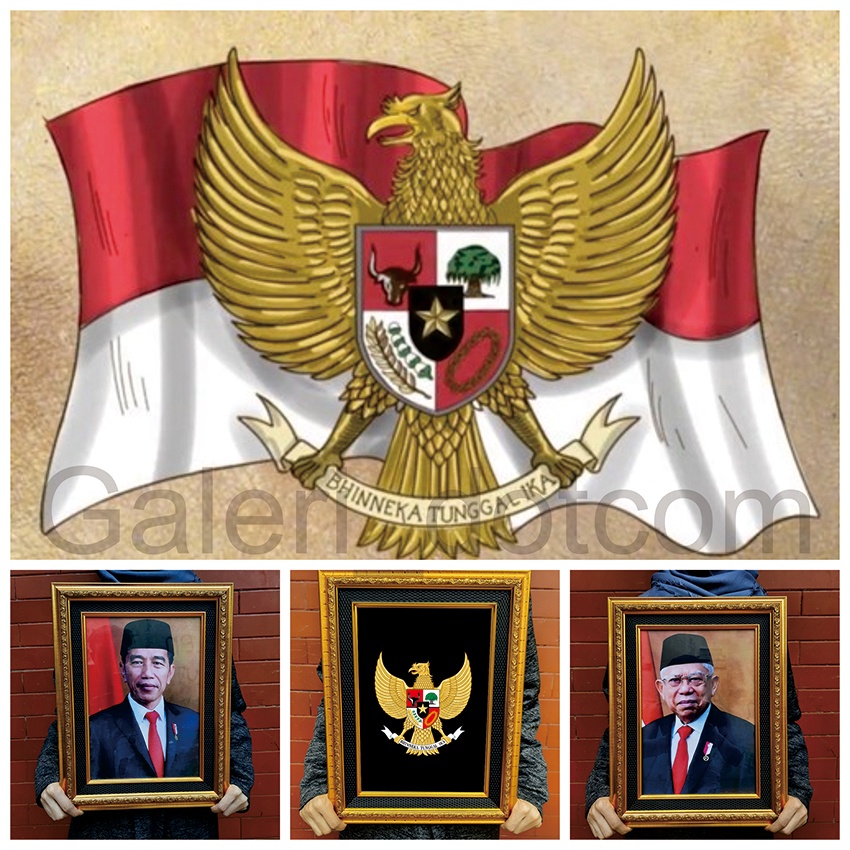 Only Sameday I Bingkai FOTO PRESIDEN dan WAKIL PRESIDEN dan GARUDA The Best Seller