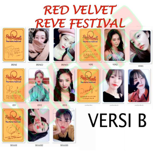 Red Velvet Reve Festival Photocard Kpoo