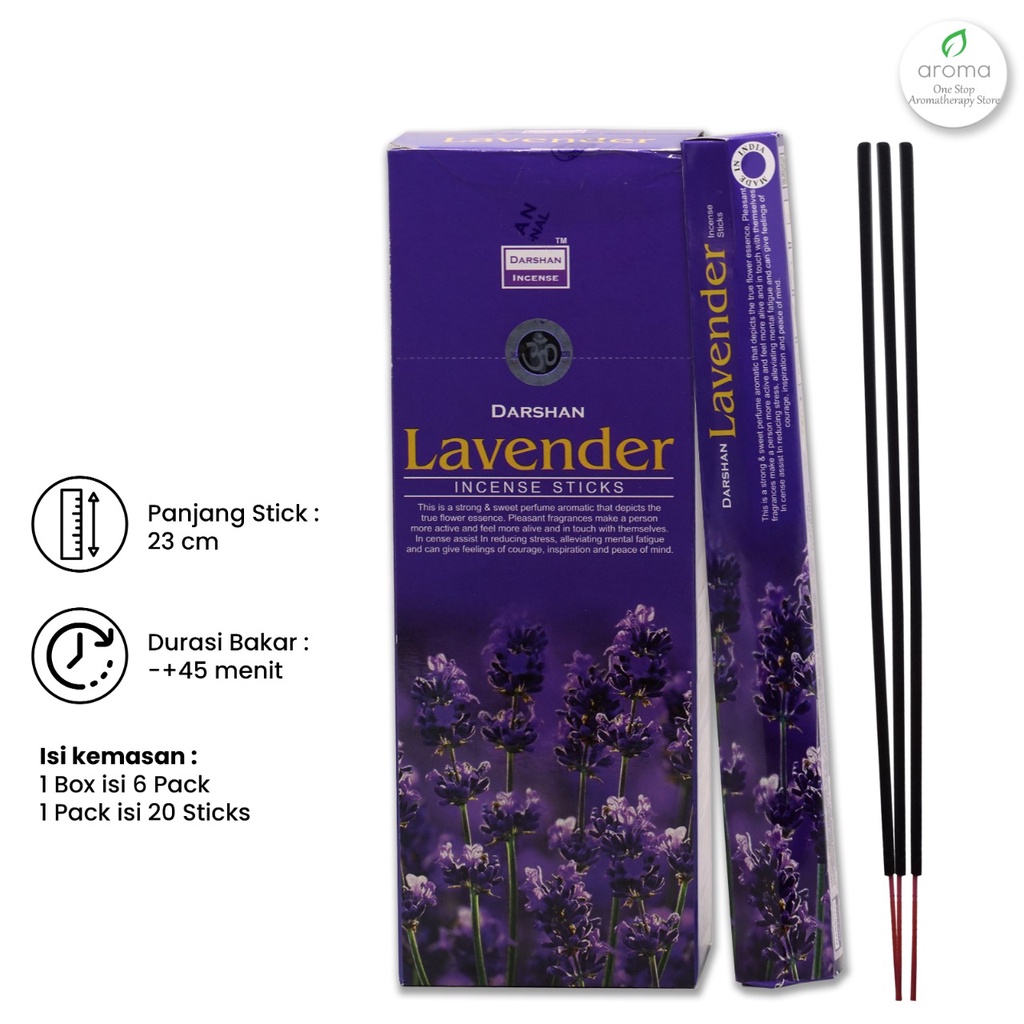 Dupa India (Aromaterapi) Hexa - Darshan Lavender