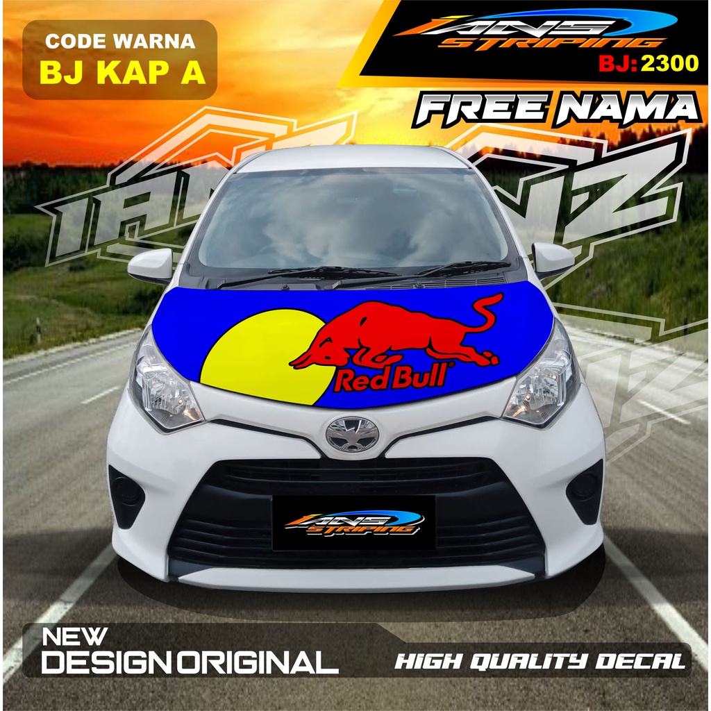 STIKER DECAL KAP DEPAN MOBIL AVANZA / VARIASI STIKER CUP DEPAN MOBIL XENIA / STIKER KAP CUP MOBILIO AGYA CALYA / STIKER MOBIL