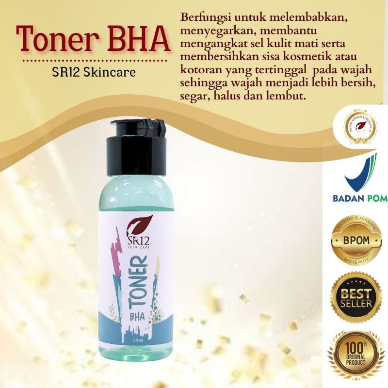 TONER BHA SR12 / TONER EKSFOLIASI / TONER WAJAH JERAWAT