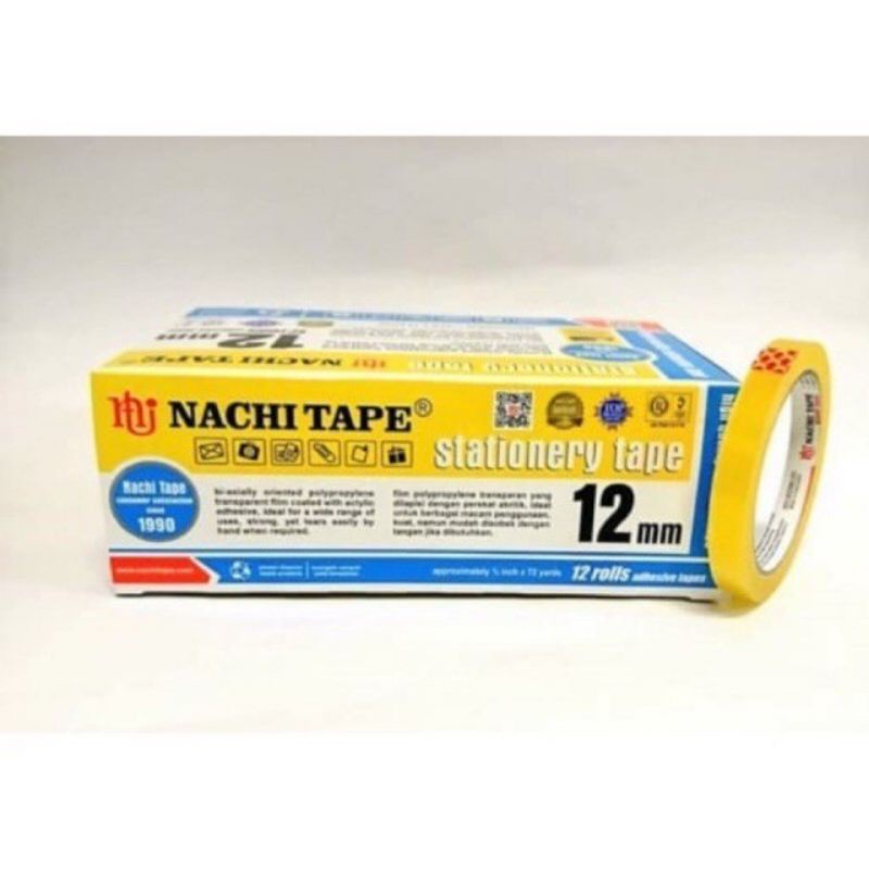 

Isolasi/ Selotip ½ x72y Nachi Bungkusan 12mm