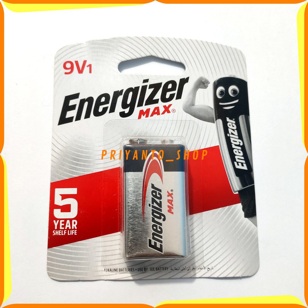 Asli batu Baterai Energizer max 9v Battery 6LF22 Energizer 9V1 Original