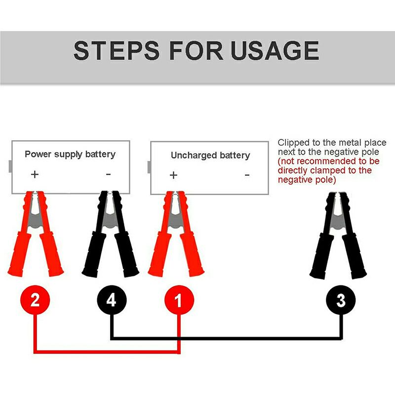 Mix Autoleader Kabel Starter Jumper Leads Pure Copper 800 AMP 3 M - D800