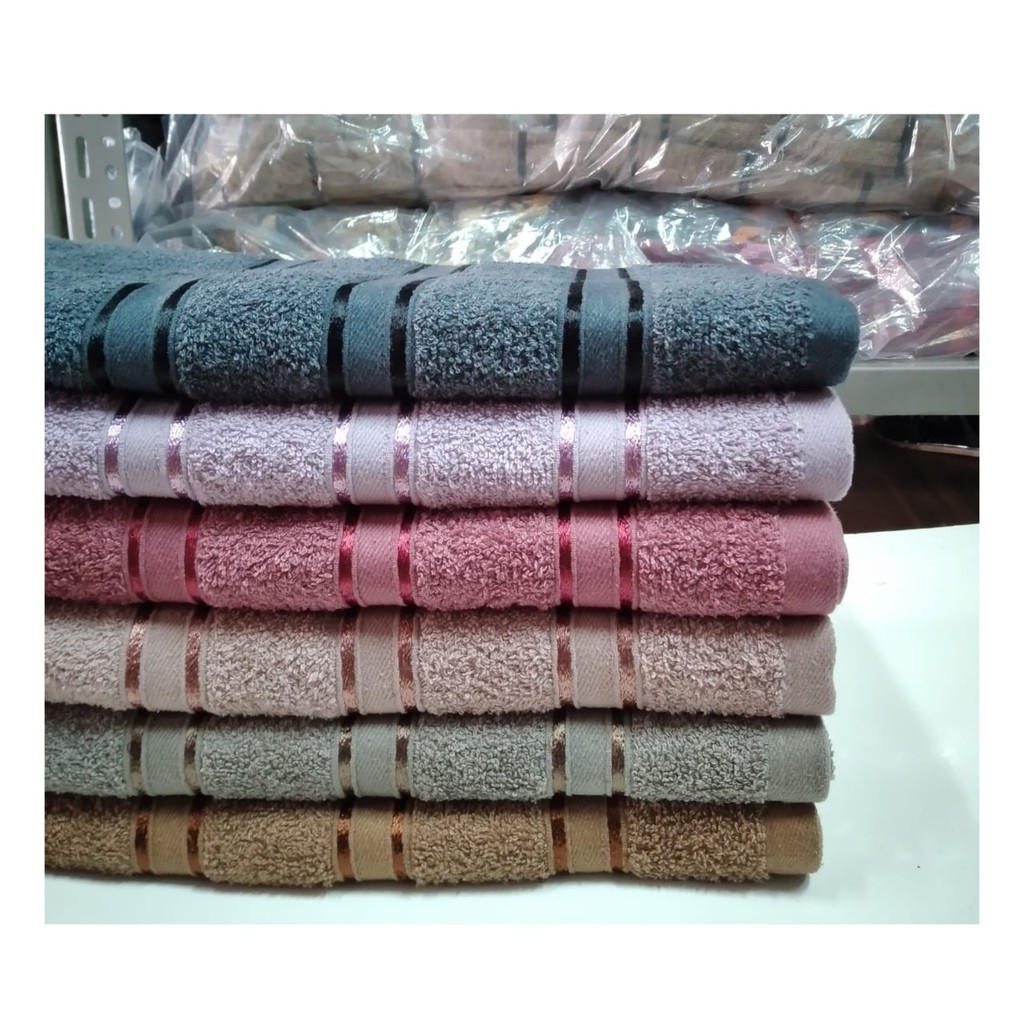 Handuk Mandi Dewasa Katun Towel Garis King Size 80x155cm