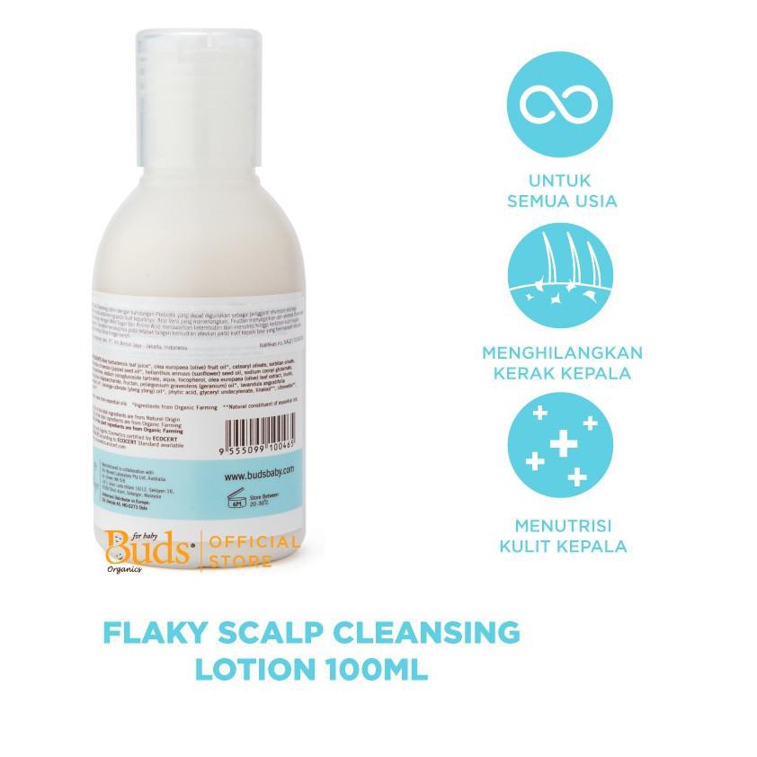 Buds Organics BSO - Flaky Scalp Cleansing Lotion 100ml - Shampoo Penghilang Kerak Kulit Kepala Bayi