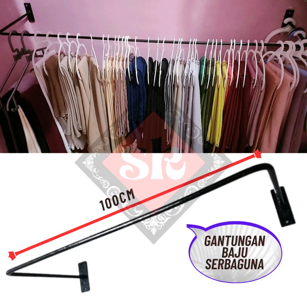 Jemuran baju / Gantungan baju / Jemuran handuk / Gantungan Besi Serbaguna Kuat Kokoh Produk SK