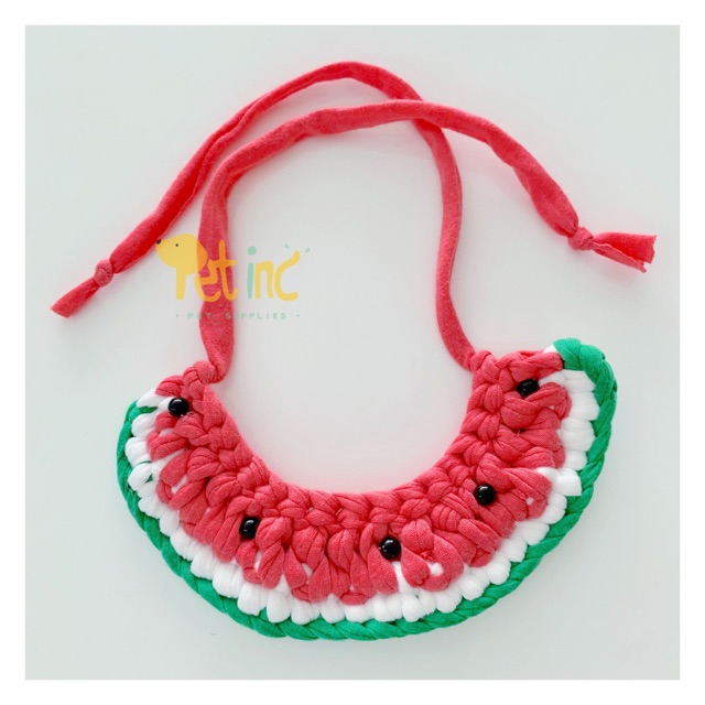 Pet premium handmade watermelon bib