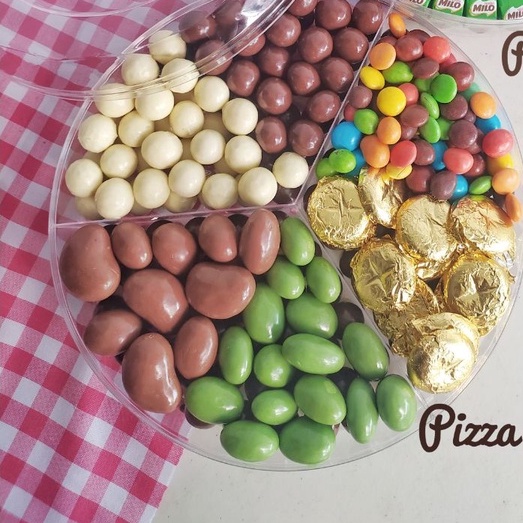 

COKLAT PIZZA GREENTEA DALAM KEMASAN SEKAT 3 BULAT