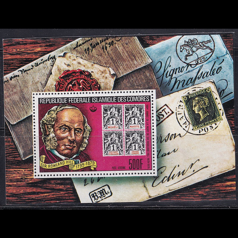

Prangko Comoro Islands 1978 - The 100th Anniversary of the Death of Sir Rowland Hill, 1795-1879