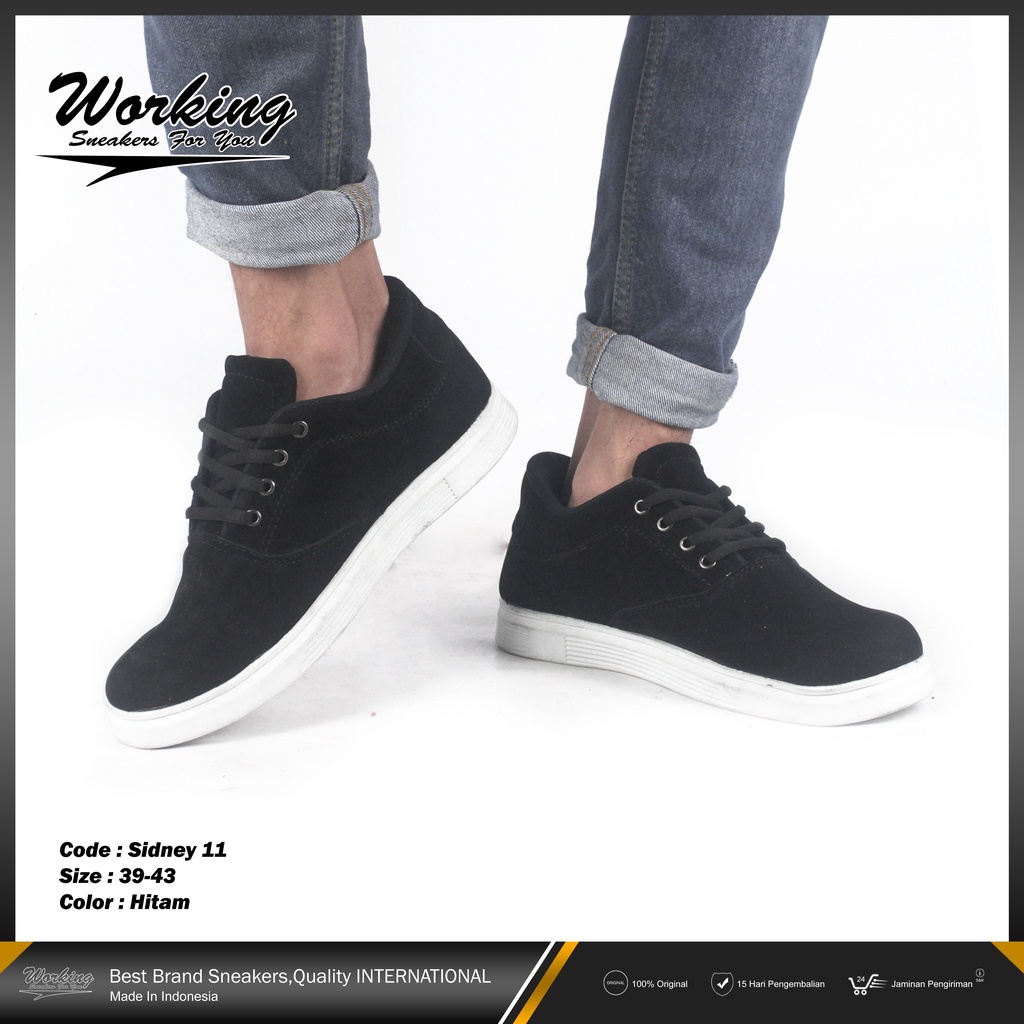 Sepatu Pria Working Sidney 11 Sepatu Kasual cowok Original Import Gaya Terbaru Trendy Sepatu Kerja Nyaman Dipakai