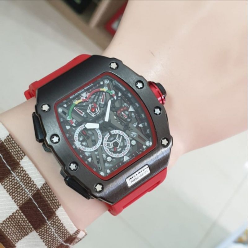 Jam Tangan Pria Richard Mile RM 3711 Premium Crono Tanggal Aktif - Free Box Batre Cadangan Original
