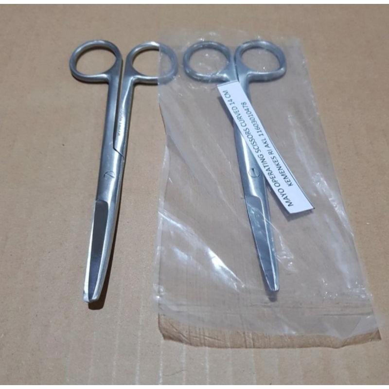 Gunting Mayo 14 cm Lurus &amp; Bengkok / Mayo Scissors 14 cm