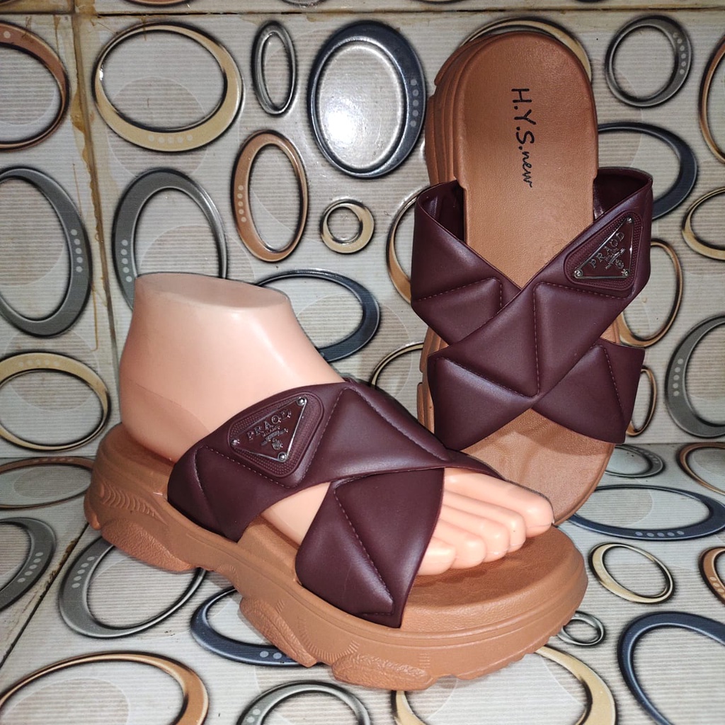 Sandal Wanita Terbaru / Wedges Silang / HYS 2201-10