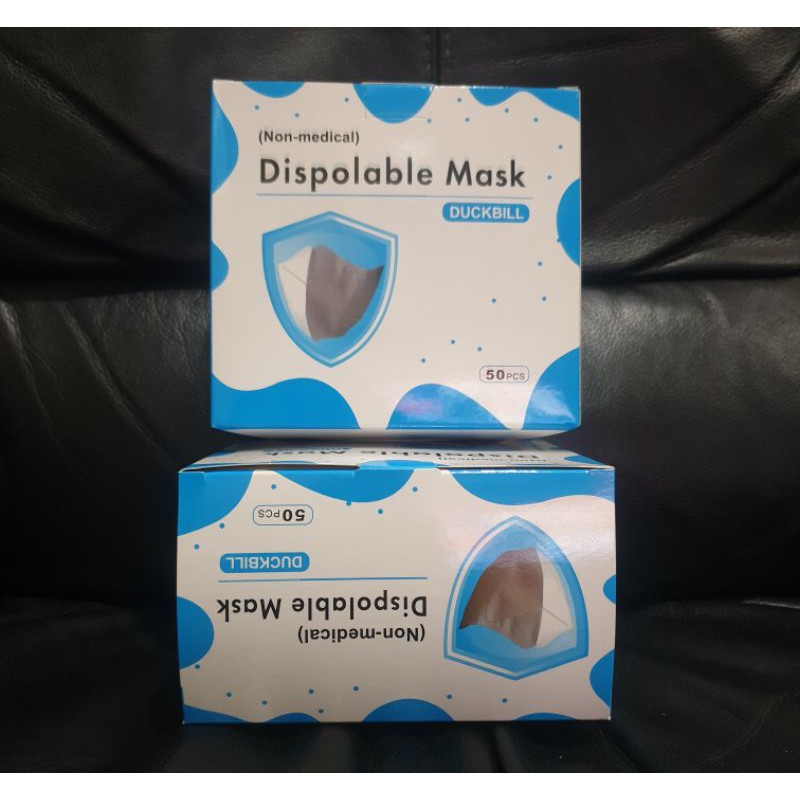 50 PCS MASKER DUCKBILL GARIS SUPER LEMBUT MUDAH BERNAFAS