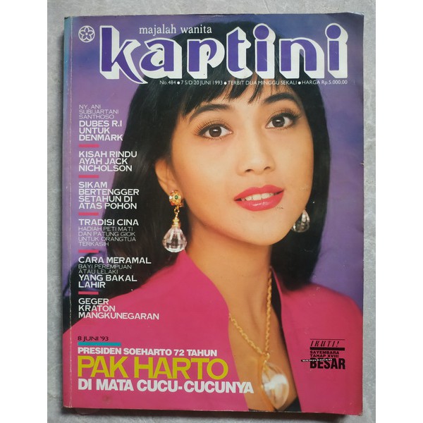 Majalah Kartini No. 484 Juni 1993 Cover Paramitha Rusady - Artikel Gong 2000