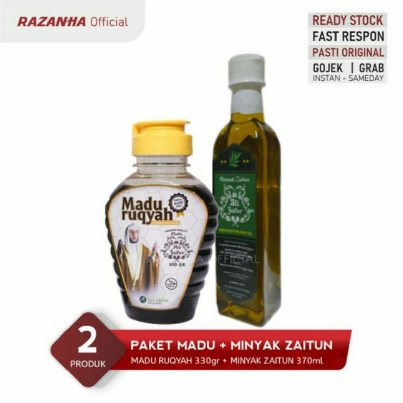PAKET HEMAT MADU + MINYAK ZAITUN SYEKH ALI JABER ORIGINAL | PAKET KESEHATAN HERBAL
